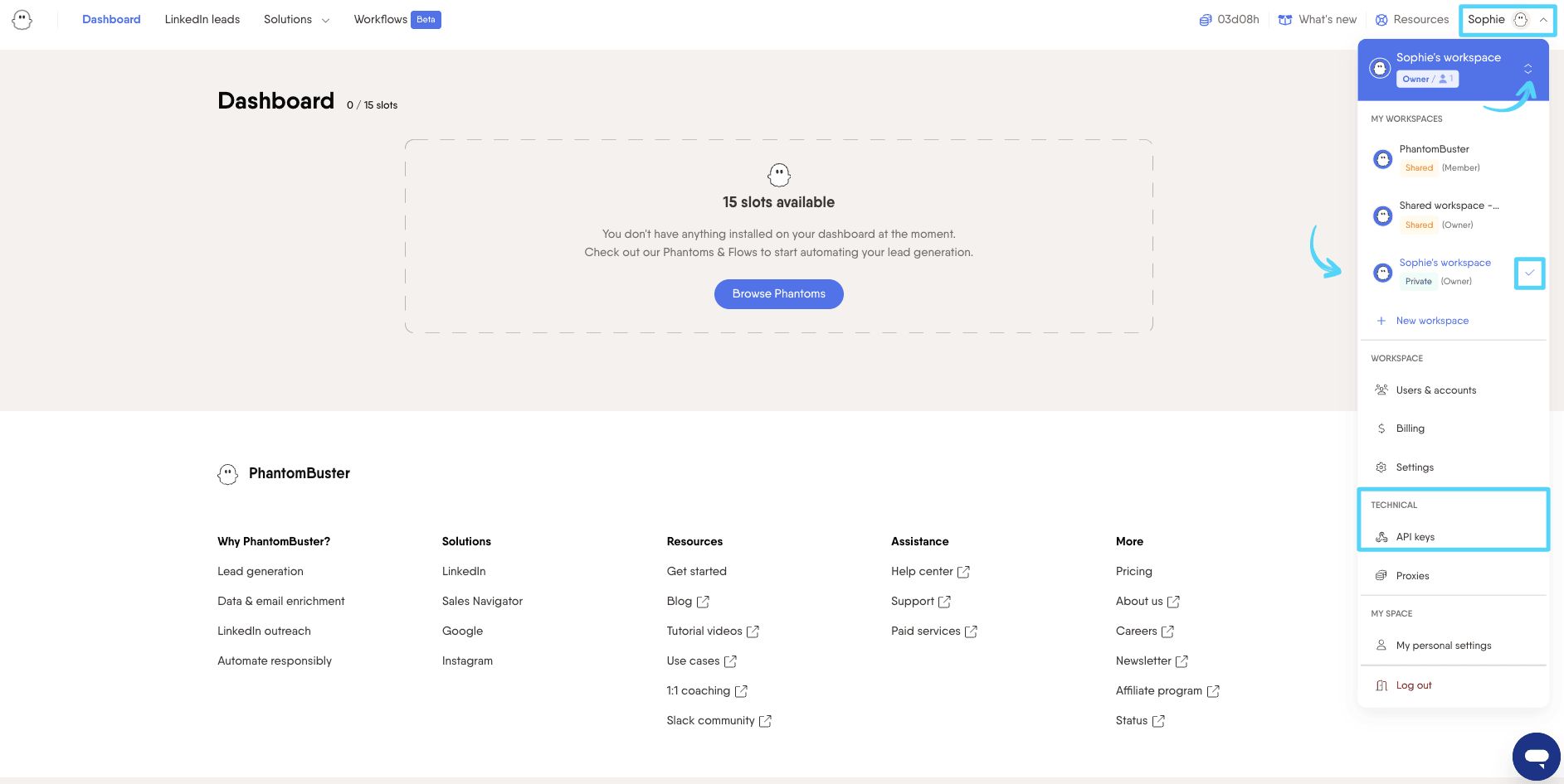 user-menu-workspace-API-keys.jpeg