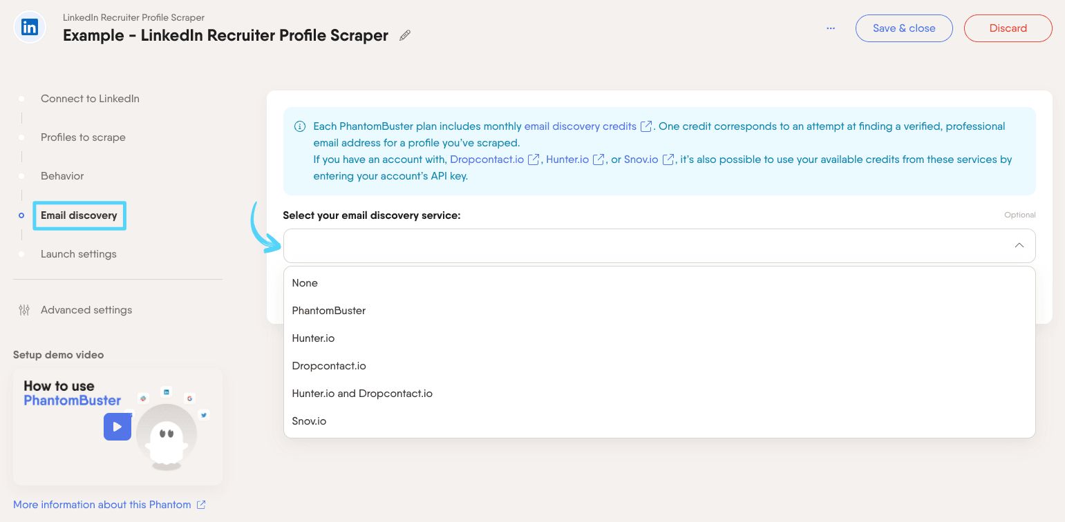 How to use the LinkedIn Recruiter Profile Scraper – PhantomBuster