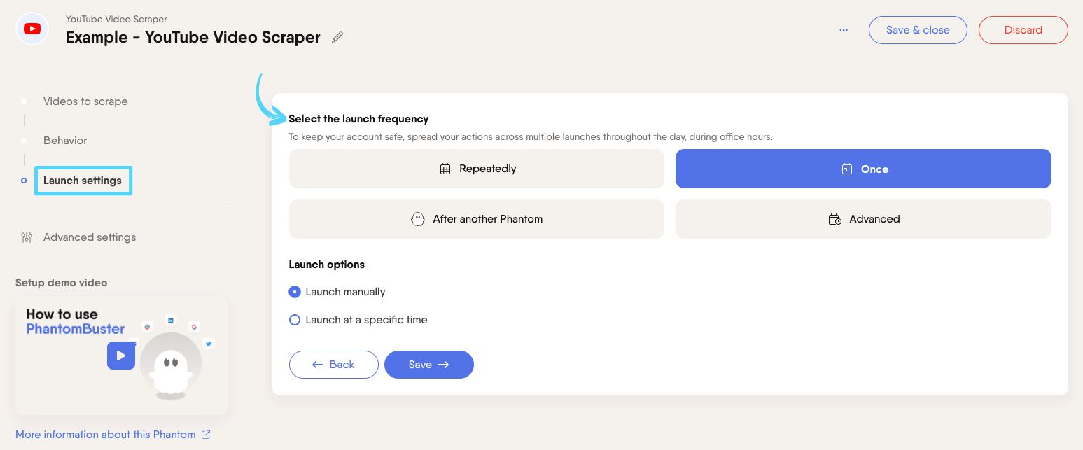 How to use the YouTube Video Scraper – PhantomBuster